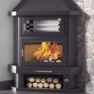 Chimenea Metálica de Leña con Horno C-100 RH