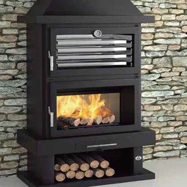Chimenea Metálica de Leña con Horno C-200 H