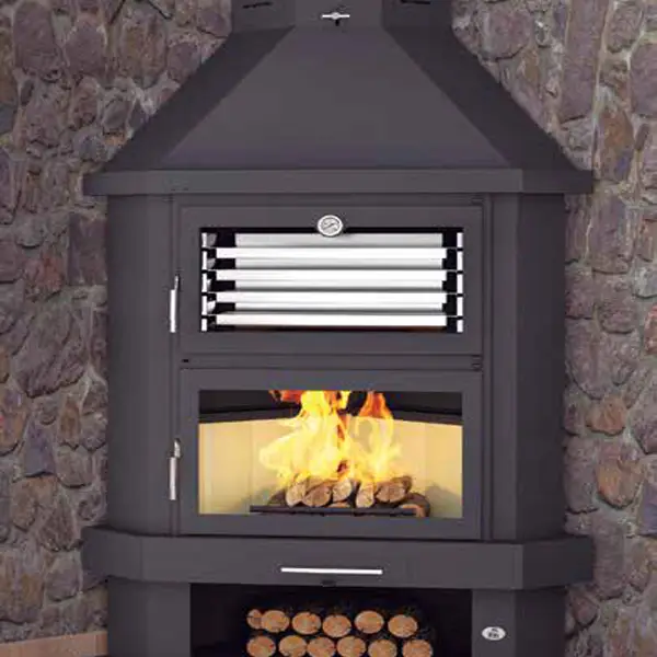 Chimenea Metálica de Leña con Horno C-200 RH