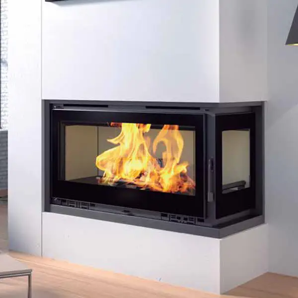 Insertable de Leña Cristal Lateral Con Turbinas IT-122 I IT-122 D