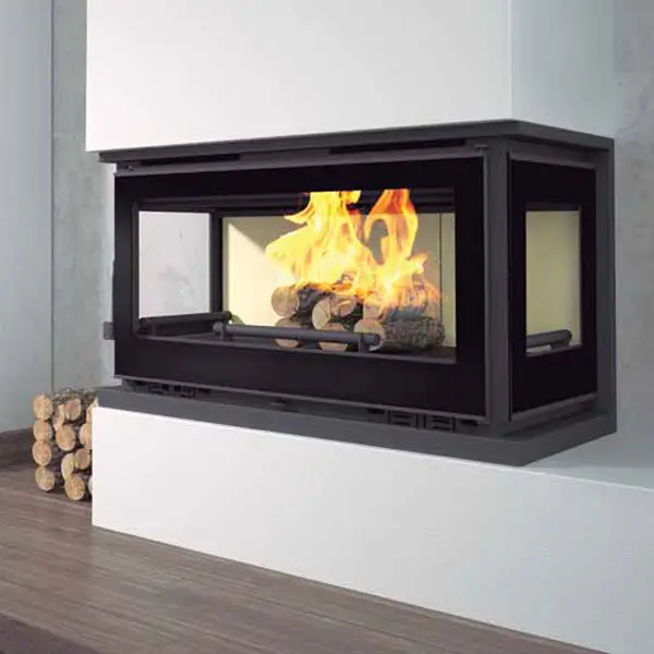 Insertable de Leña Cristal Tres Caras Con Turbinas IT-103