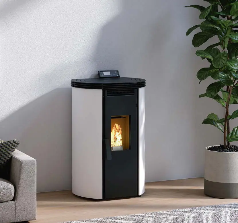 Estufa de pellets aire frontal con wifi 10 kw